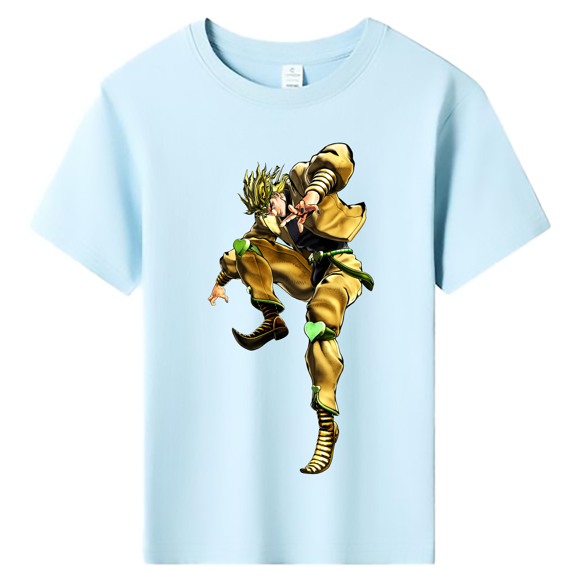 （画像用） ジョジョの奇妙な冒険 ディオ?ブランドー JoJo's Bizarre Adventure Dio Brando 綿100％キッズTシャツ（フロントプリント）